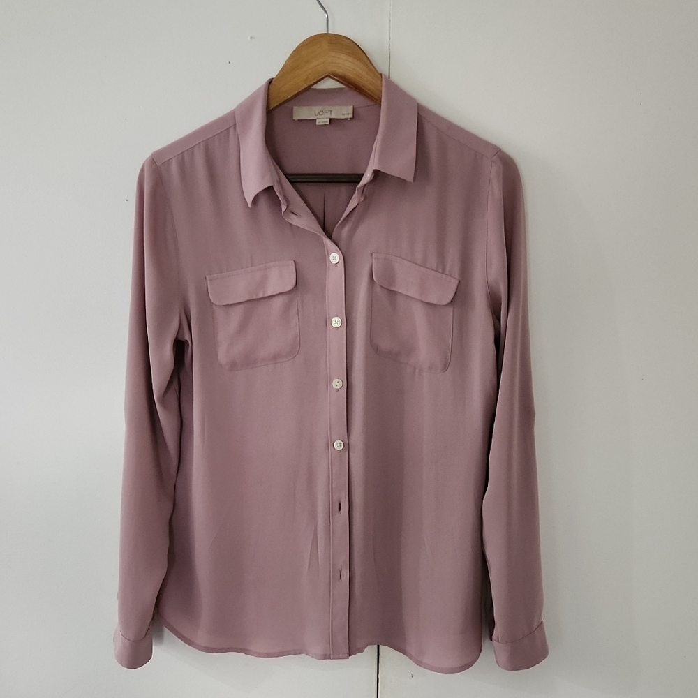 LOFT dusty pink blouse (MP)
